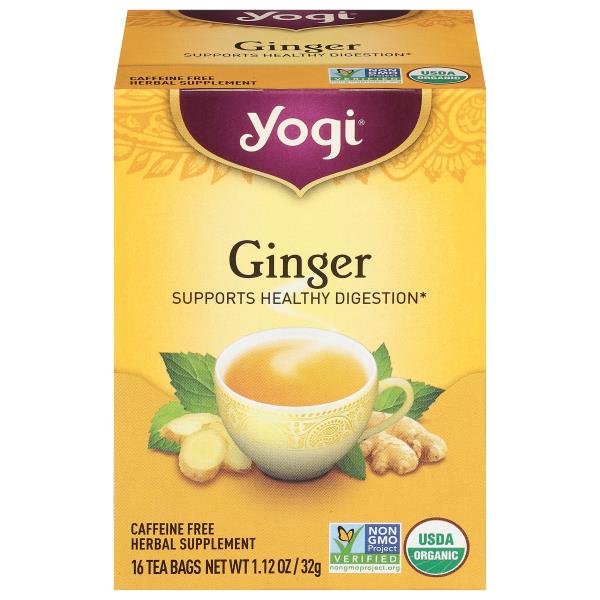 Yogi Herbal Supplement, Caffeine Free, Ginger, Tea Bags Publix Super