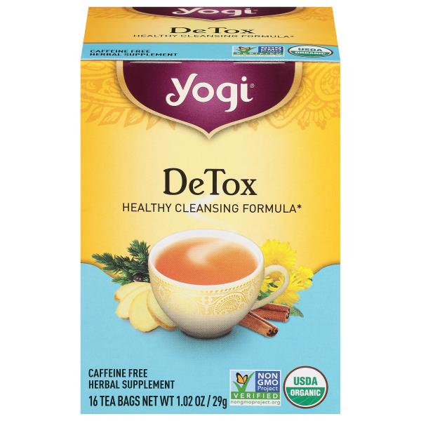 Yogi Herbal Supplement, Caffeine Free, Detox, Tea Bags | Publix