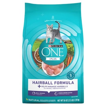 Purina One +Plus Cat Food, Real Chicken, Hairball Formula, Adult