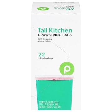 Publix 13 Gallon Tall Kitchen Drawstring Bags