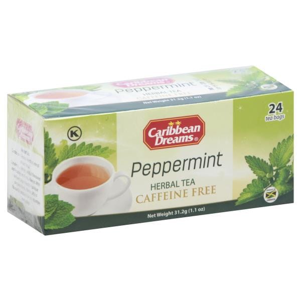 Caribbean Dreams Herbal Tea, Peppermint, Caffeine Free, Bags Publix