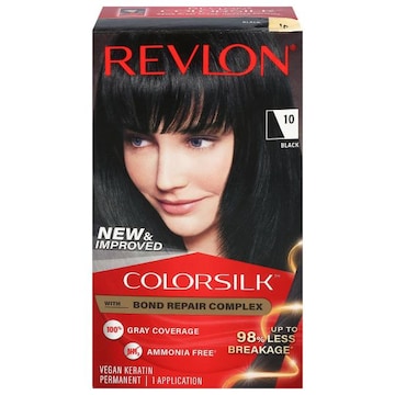 Revlon Colorsilk 10 Black Vegan Keratin Permanent Hair Color