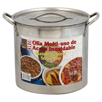 Kloc Stock Pot, Stainless Steel, 12 qt