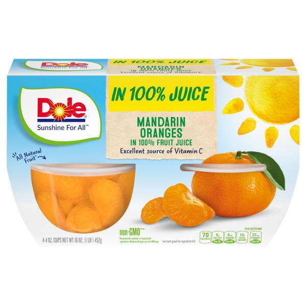 Dole Mandarin Oranges in 100 Fruit Juice Publix Super Markets