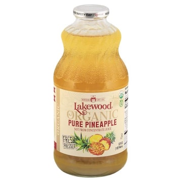 Lakewood Organic Juice, Organic, Pure Pineapple
