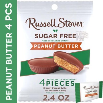 Russell Stover Chocolate Candy, Sugar Free, Creamy, Peanut Butter