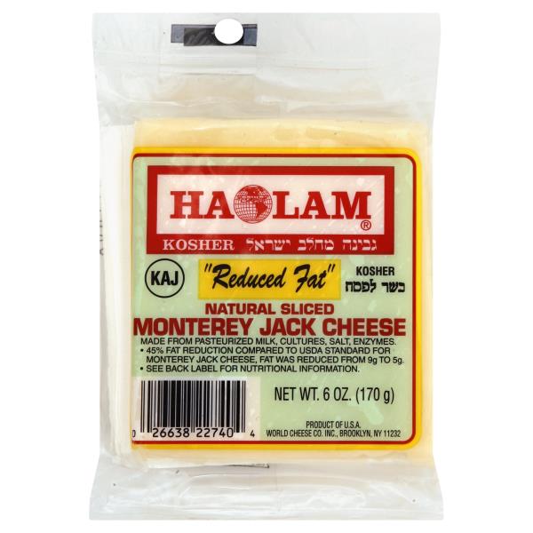 Haolam Sliced Cheese, Natural, Monterey Jack, Reduced Fat | Publix