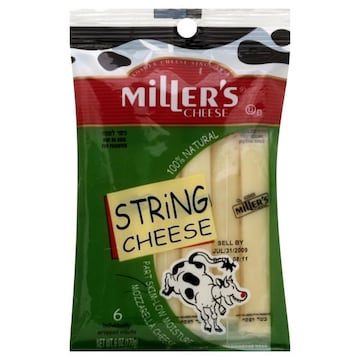 Miller's Cheese String Cheese, Mozzarella