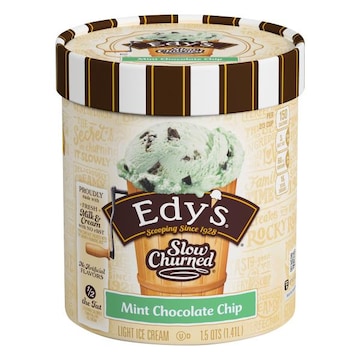 Edy's Slow Churned Mint Chocolate Chip Light Ice Cream