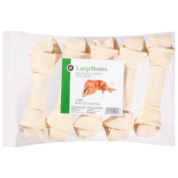 Publix Chews for Dogs, Beefhide, Large Bones