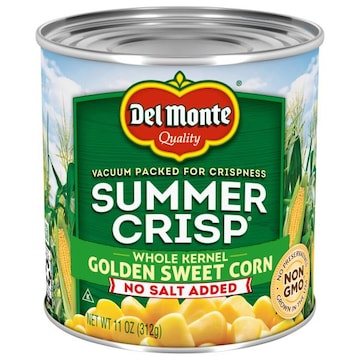 Del Monte Summer Crisp Golden Sweet Corn, No Salt Added, Whole Kernel
