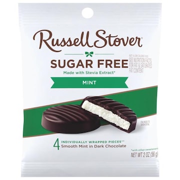 Russell Stover Dark Chocolate, Sugar Free, Mint