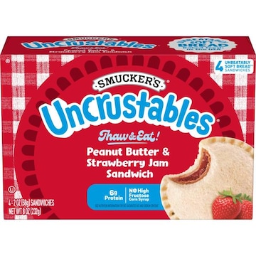 Smucker's Uncrustables Peanut Butter & Strawberry Jam Sandwiches