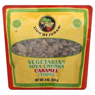 Lion of Judah Vegetarian Soya Chunks, 100%, Caramel