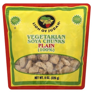 Lion of Judah Vegetarian Soya Chunks, 100%, Plain