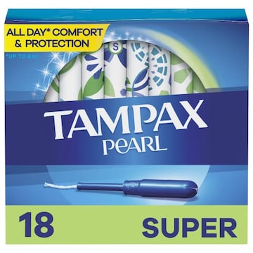 Tampax Pearl Tampons, Super Absorbency, Unscented