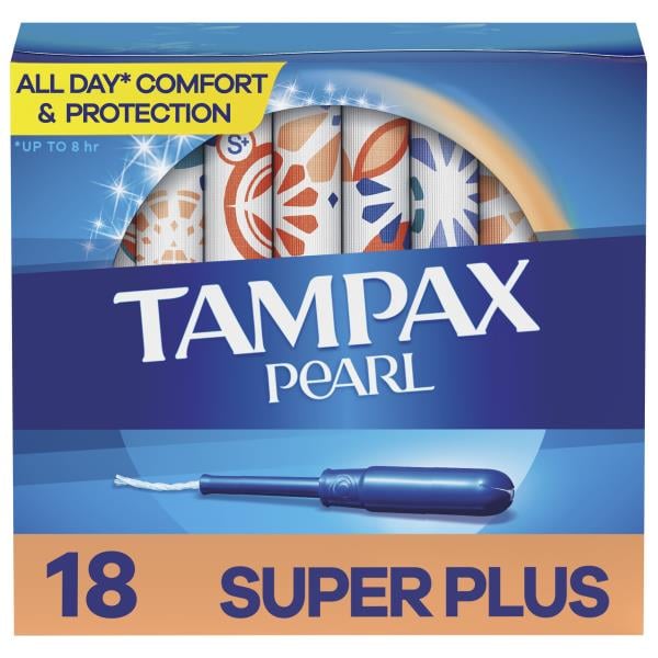 Tampax Pearl Tampons, Super Plus, 18 Ct Publix Super Markets