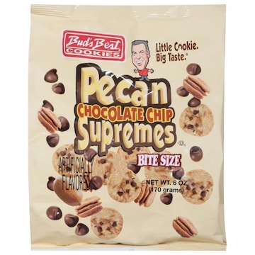 Bud's Best Cookies Cookies, Chocolate Chip, Pecan Supremes, Bite Size