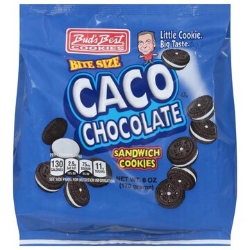 Bud's Best Cookies Sandwich Cookies, Caco Chocolate, Bite Size