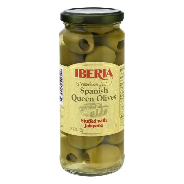 Iberia Premium Select Queen Olives, Spanish, Stuffed with Jalapeno