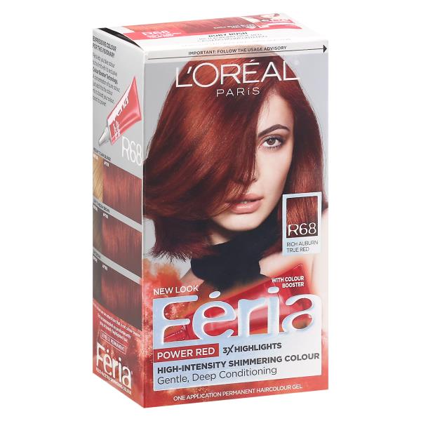 Feria Permanent Haircolour Gel, Rich Auburn True Red R68 | Publix