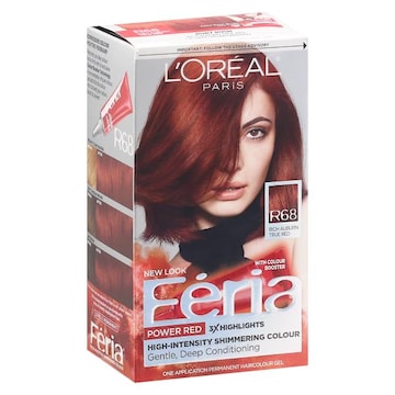 Feria Permanent Haircolour Gel, Rich Auburn True Red R68