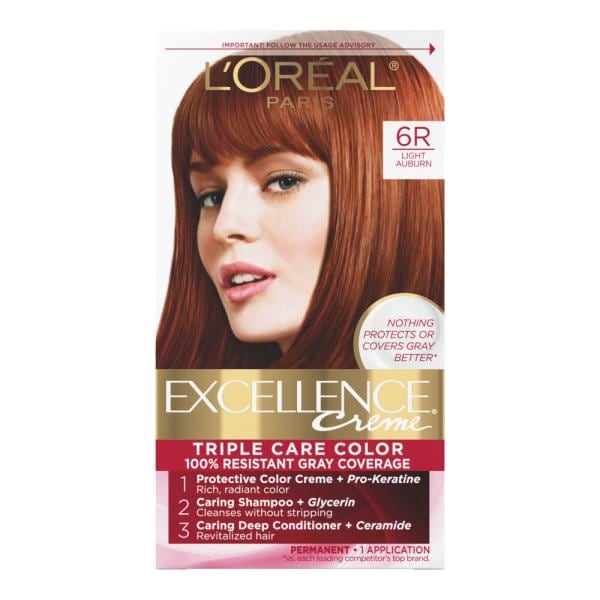 L'Oreal Paris Excellence Creme Permanent Triple Care Hair Color 6R