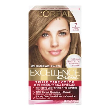 L'Oreal Paris Excellence Crème Permanent Triple Care Hair Color 7 Dark Blonde