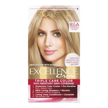 L'Oreal Paris Excellence Crème Permanent Triple Care Hair Color 8.5A Champagne Blonde