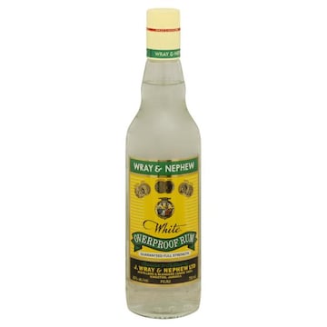 J Wray & Nephew Rum, Overproof, White