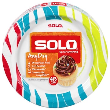 Solo Paper Plates, AnyDay, 6.785 Inch