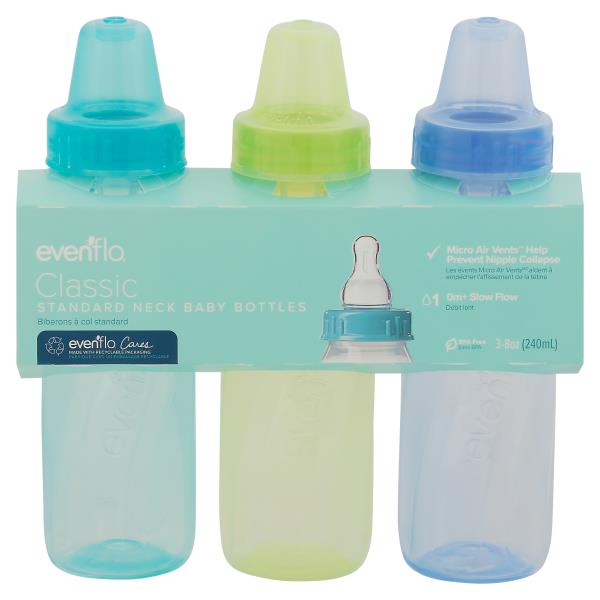 Evenflo Vented Evenflo Drop In Bottles Evenflo Baby Bottles, Standard Neck,  Classic, Ounce Publix