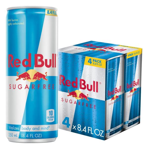 Red Bull Sugar Free Energy Drink 80mg Caffeine, 8.4 fl oz, Pack of
