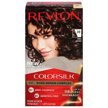 Revlon Colorsilk 30 Dark Brown Vegan Keratin Permanent Hair Color