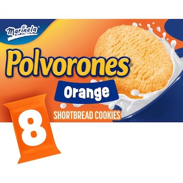 Marinela Polvorones Orange Shortbread Cookies, 8 count, 20.88 oz