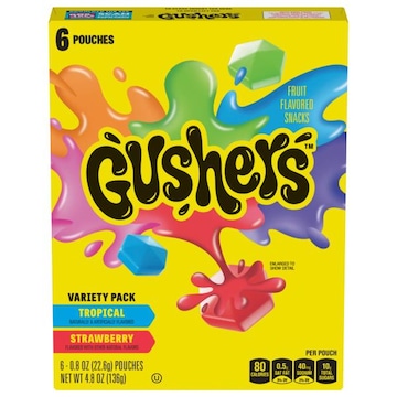 Gushers Tropical/Strawberry Fruit Flavored Snacks Variety Pack