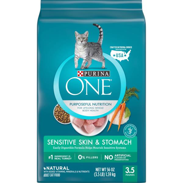 O.N.E. Plus Cat Food Sensitive Skin Stomach Real Turkey