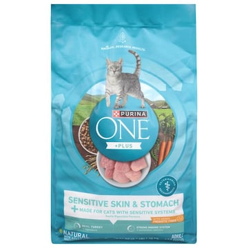 Purina One +Plus Natural Adult Sensitive Skin & Stomach Real Turkey Cat Food