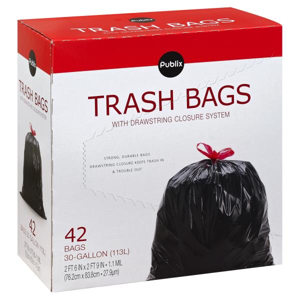 Kroger® 30 Gallon Large Drawstring Trash Bags, 32 ct - City Market