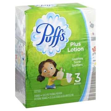 Puffs 2-Ply Plus Lotion Facial Tissues