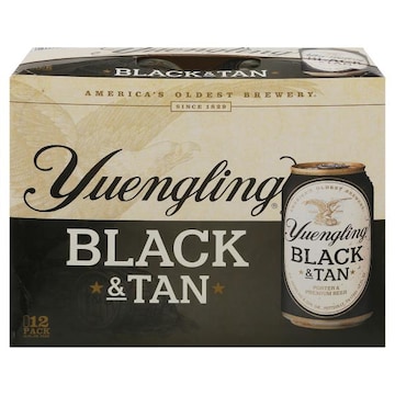 Yuengling Beer, Black & Tan, 12 Pack