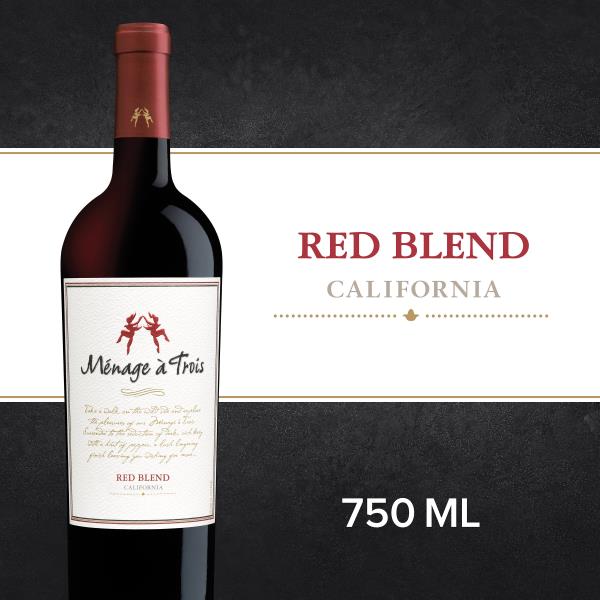 Menage A Trois Red Wine, Red Blend, California Publix Super Markets