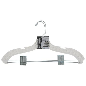 2 Pack Plastic Crystal Cut Suit Hangers Assorted