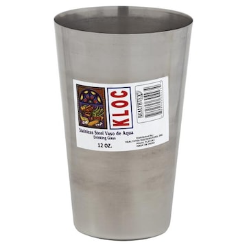 Kloc Drinking Glass, Stainless Steel, 12 Oz