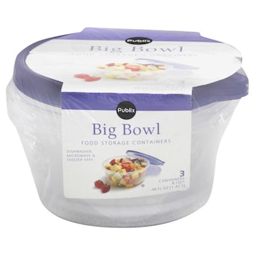 Publix Food Storage Containers, Big Bowl, 48 oz