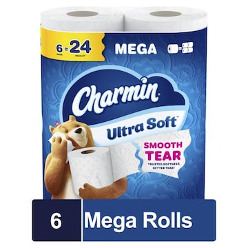 Charmin Ultra Soft 2-Ply Unscented Mega Rolls Bathroom Tissue