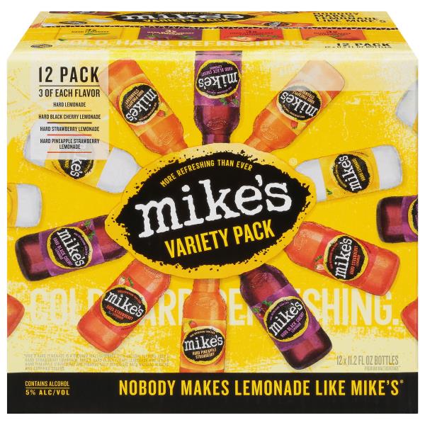 Mike's Beer, Hard Lemonade, Black Cherry/Strawberry/Pineapple, Variety ...