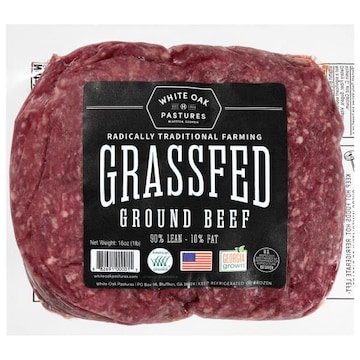 White Oak Pastures Grassfed 90%/10% Ground Beef