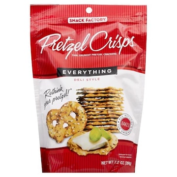 Pretzel Crisps Pretzel Crackers, Deli Style, Everything