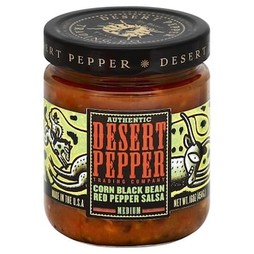 Desert Pepper Salsa, Corn Black Bean Red Pepper, Medium